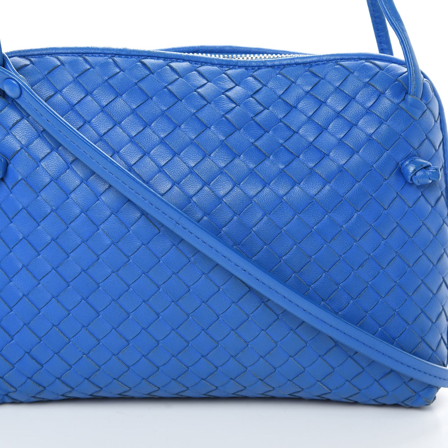 Nappa Intrecciato Nodini Bag Signal Blue
