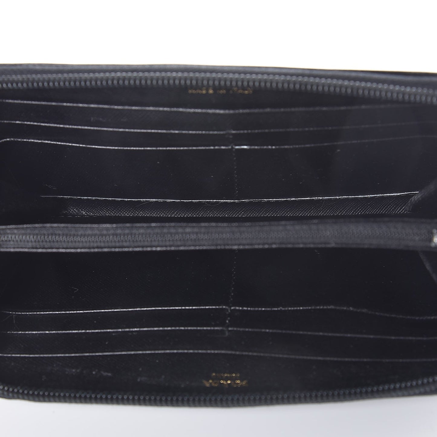 Saffiano Zip Around Wallet Black