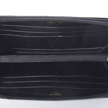 Prada Saffiano Zip Around Wallet Black 5 of 19