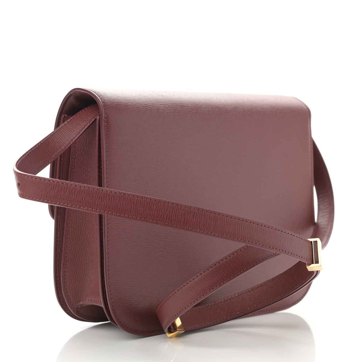 Celine Liege Calfskin Medium Classic Box Flap Bag Burgundy 3 of 11