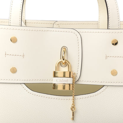 Chloe Smooth Grained Calfskin Small Aby Tote White 7 of 8