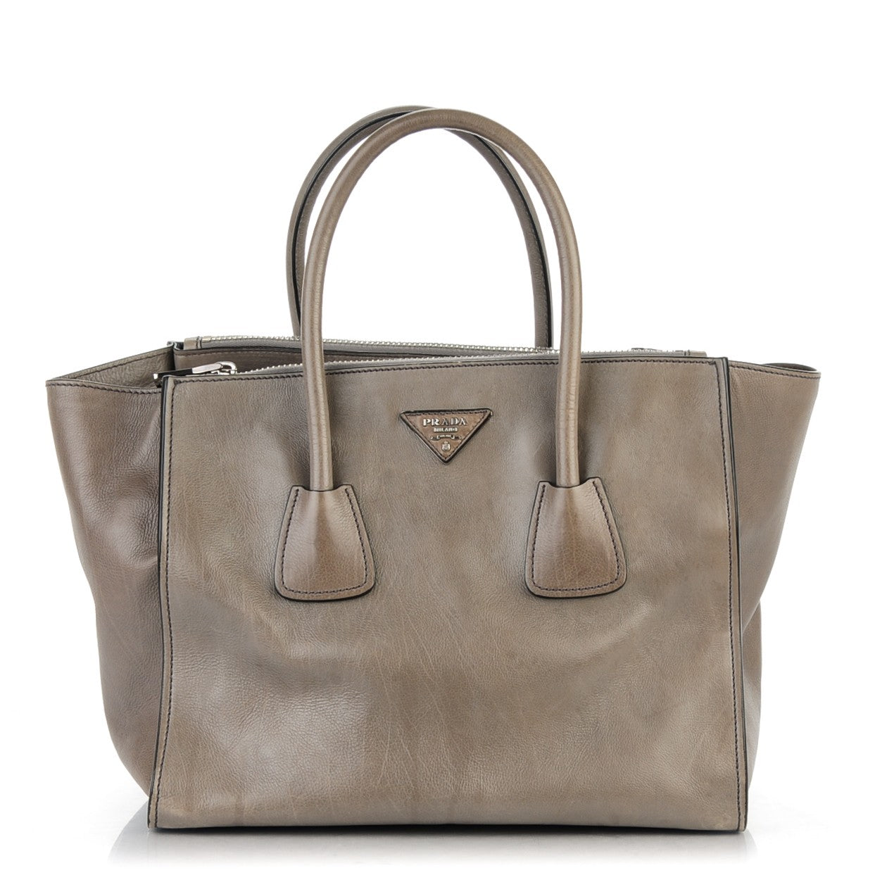 Prada Glace Calf Twin Pocket Tote Marmo 1 of 8