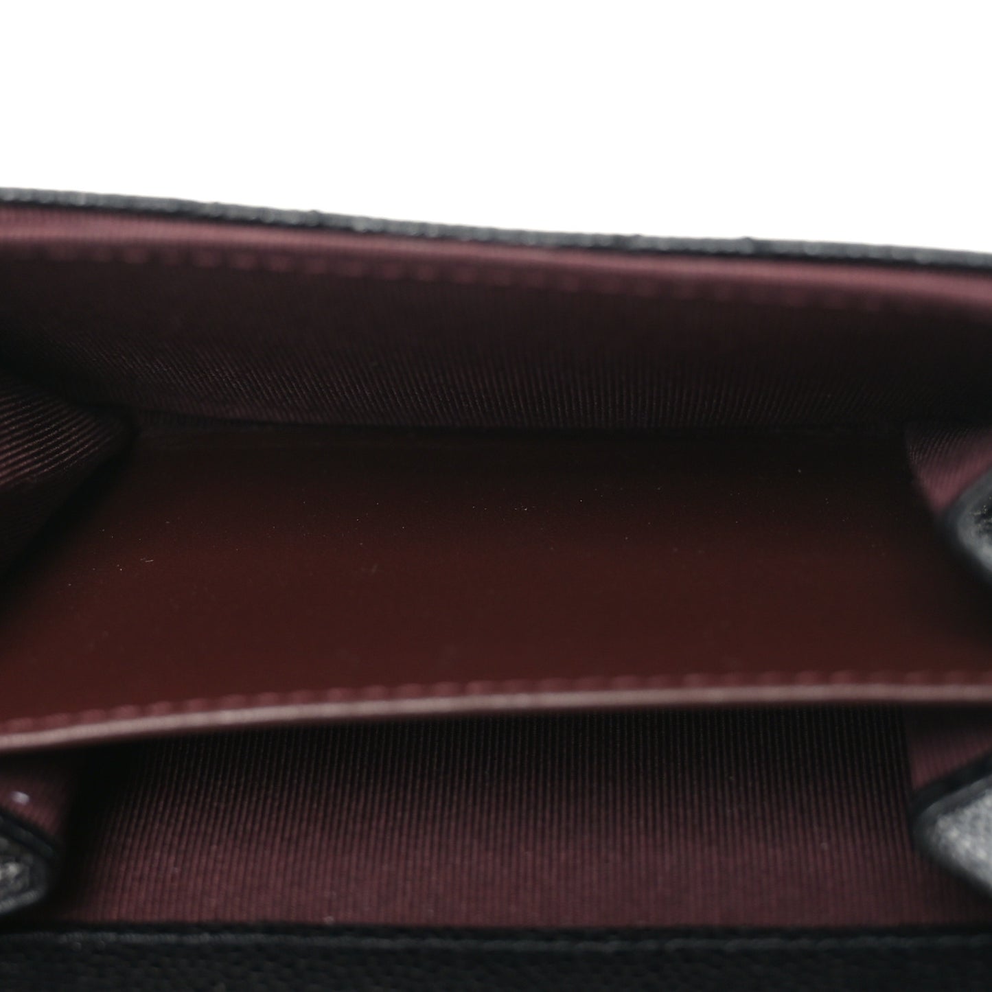 Caviar Quilted Flap Card Holder Chain Wristlet Black