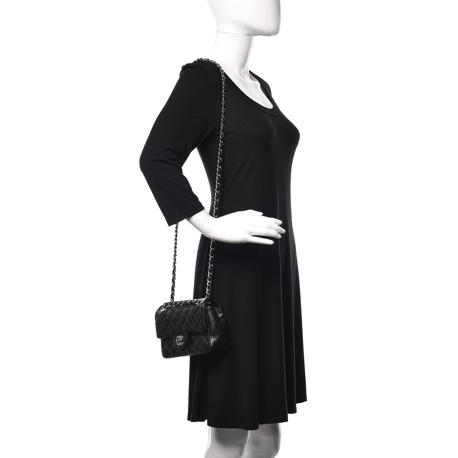 Chanel Caviar Quilted Mini Rectangular Flap Black 3 of 12