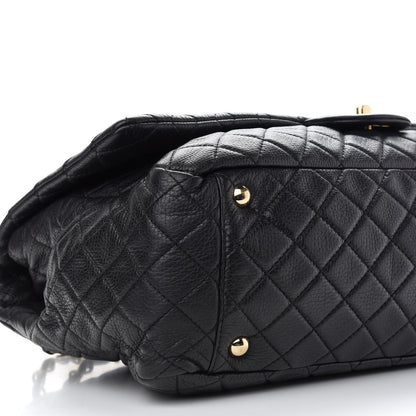 Chanel Calfskin Quilted XXL Travel Flap Bag Black 8 of 10