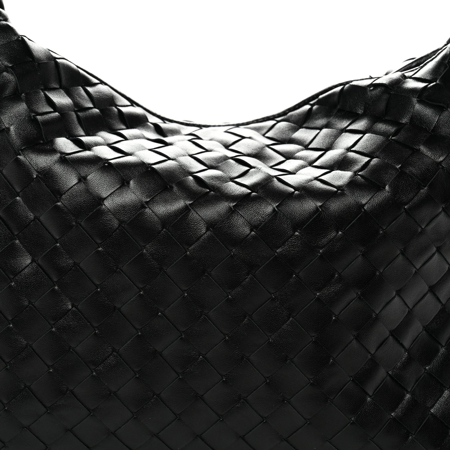 Calfskin Intrecciato Small Hop Black