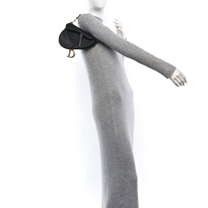 Christian Dior Grained Calfskin Mini Saddle Bag Black 2 of 10