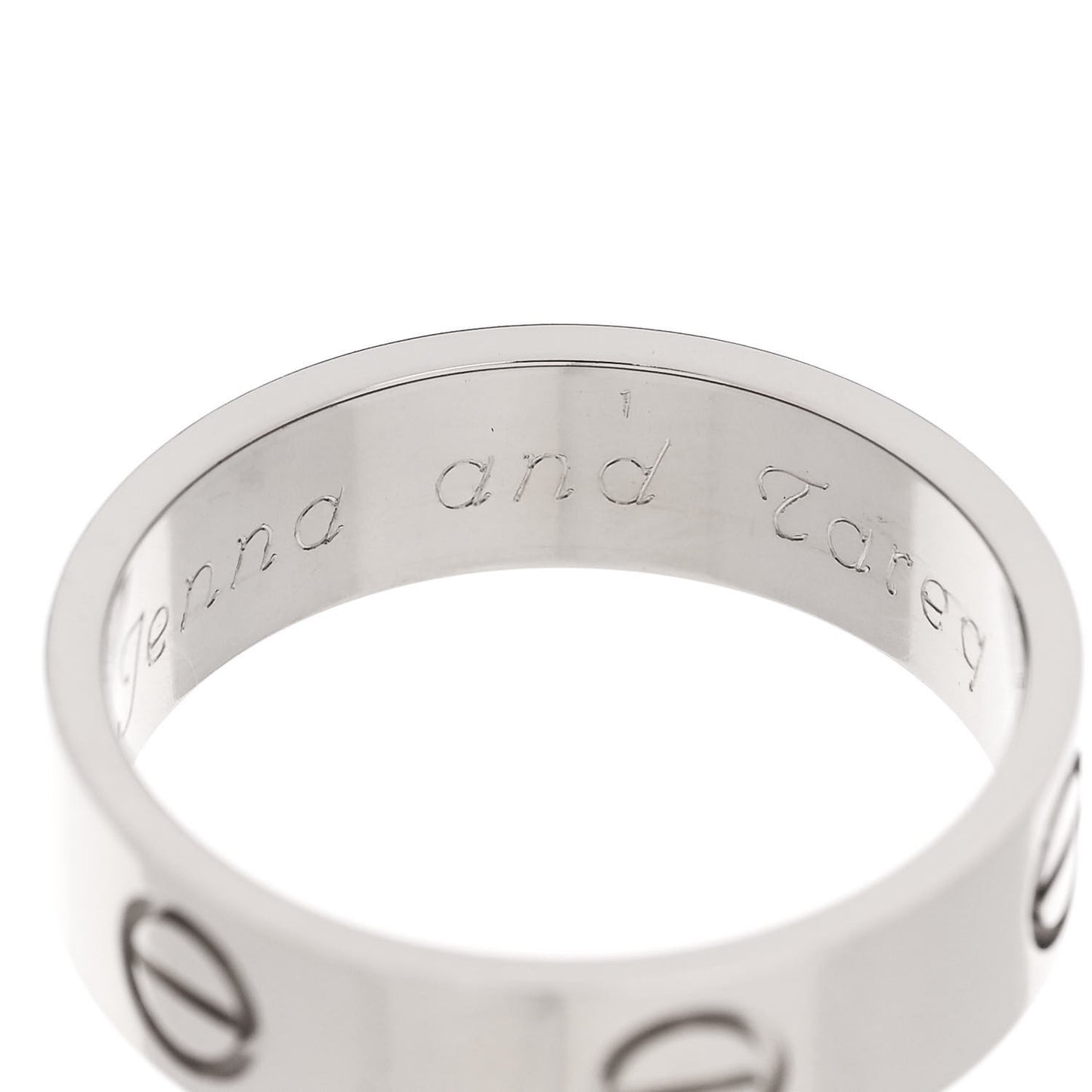 18K White Gold 5.5mm LOVE Ring 55 7.25