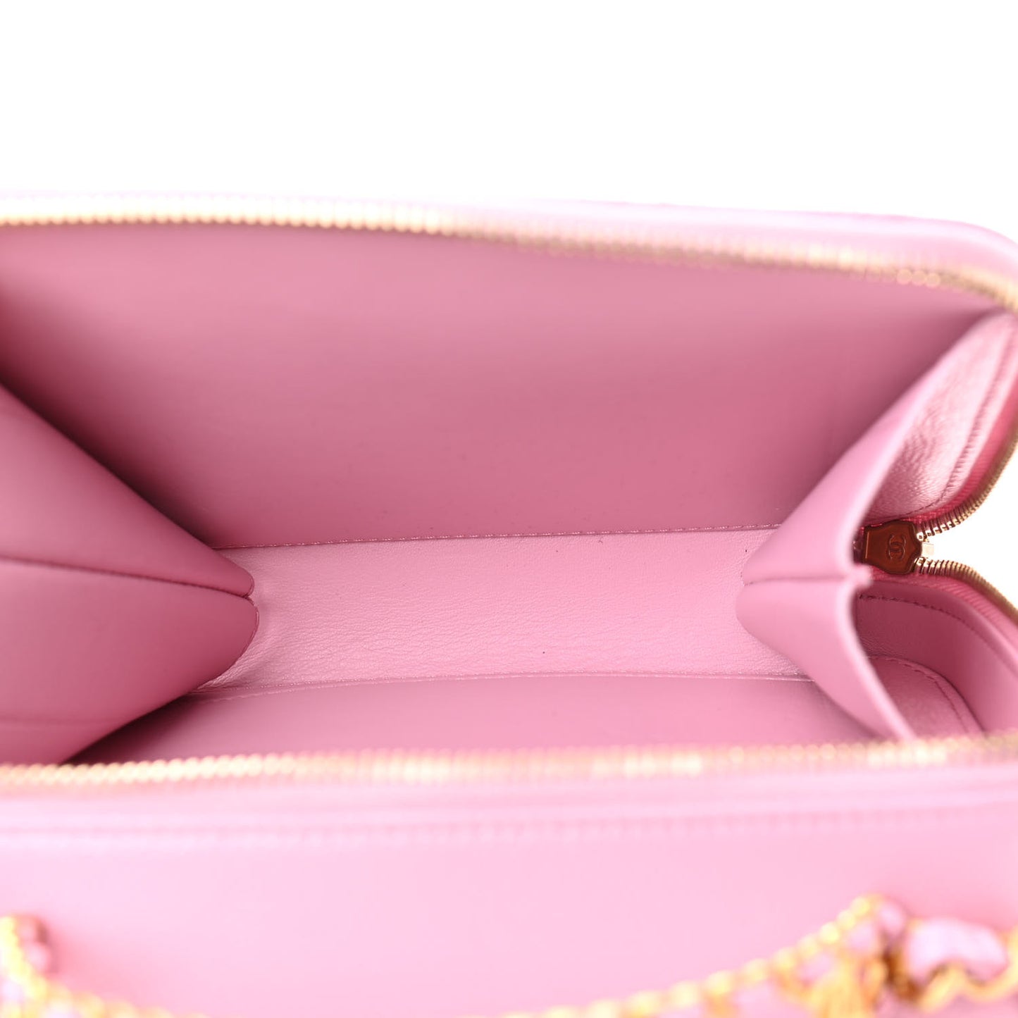 Caviar Quilted Pick Me Up Small Vanity Case Light Pink