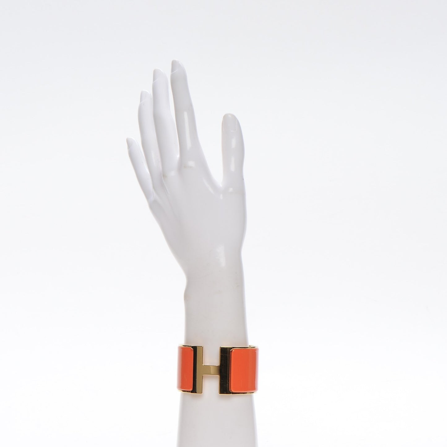 Enamel Extra Wide Clic Clac H Bracelet PM Orange