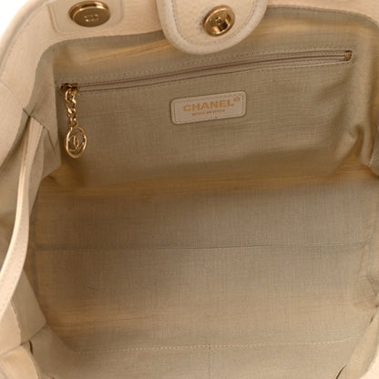 Chanel Mixed Fibers Small Deauville Tote White 6 of 19