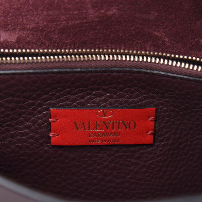 Valentino Garavani Pebbled Calfskin Rockstud Side Slip Crossbody Rubin 10 of 13