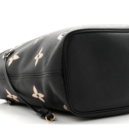 Louis Vuitton Empreinte Monogram Giant Neverfull MM Black Beige 9 of 10