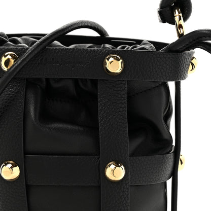 Salvatore Ferragamo Calfskin Small Cage Bag Black 7 of 9