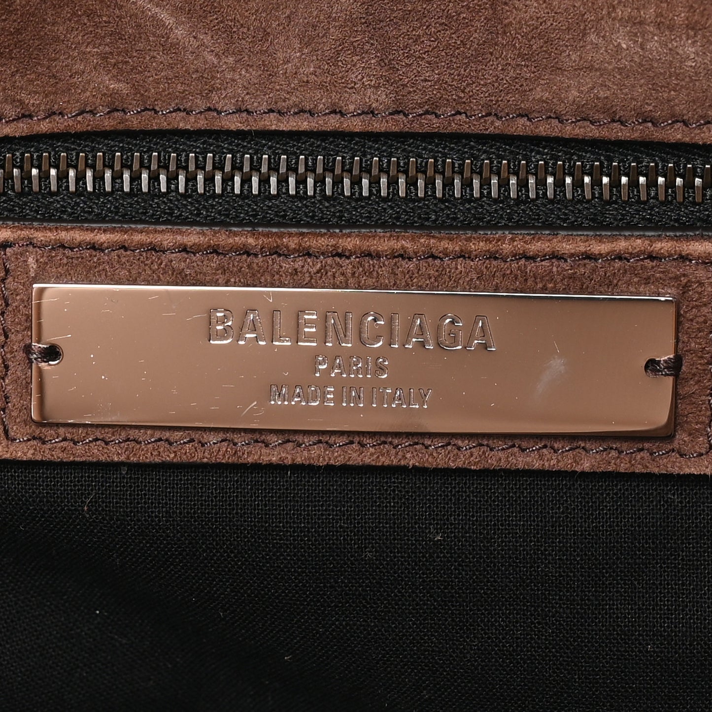 Waxed Suede Calfskin Classic Hardware Le City Flap Light Espresso
