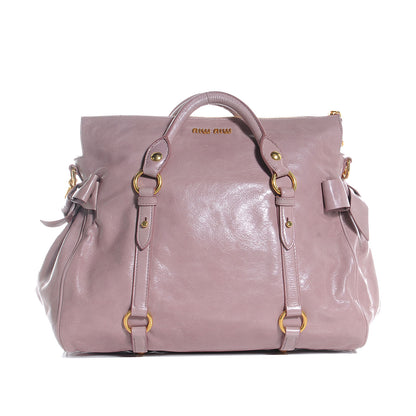 Miu Miu Vitello Lux Large Bow Bag Mughetto 1 of 8