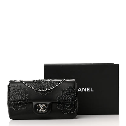 Chanel Lambskin Embroidered Camellia Follies Flap Black 12 of 12
