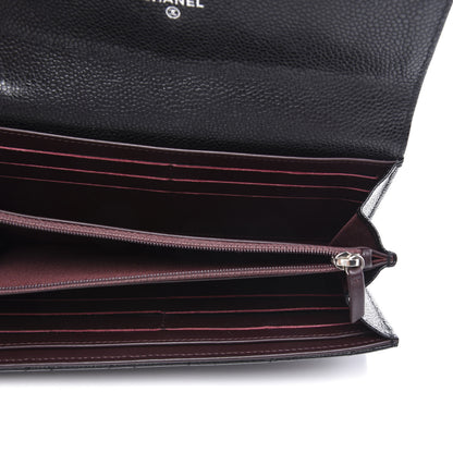 Chanel Caviar Quilted Large Gusset Flap Wallet Black 4 of 9