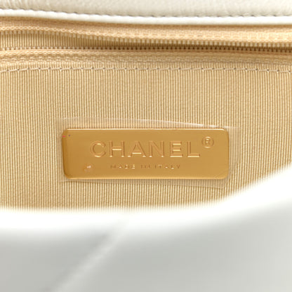 Chanel Lambskin Quilted Medium Chanel 19 Flap White 10 of 15