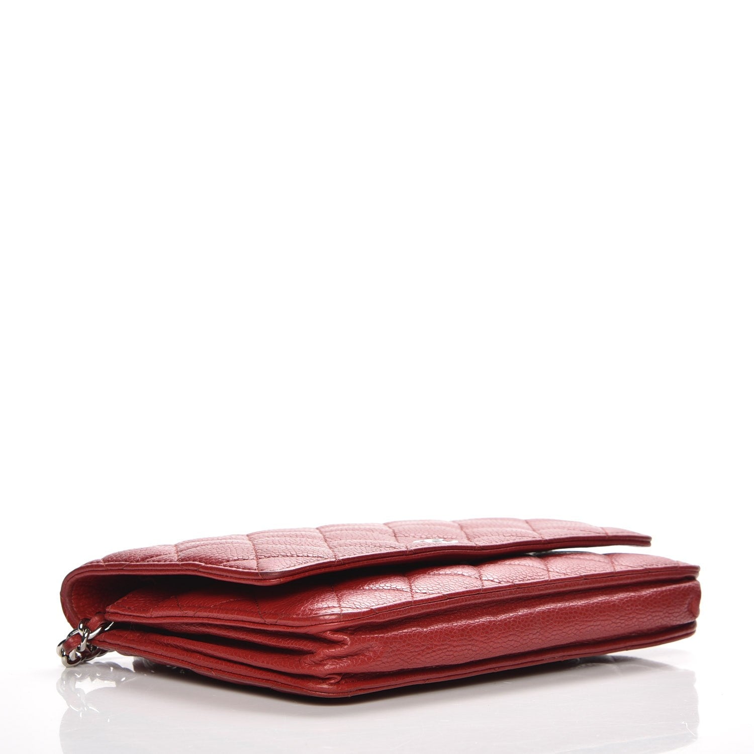 Chanel Caviar Quilted Wallet On Chain WOC Red 4 of 13