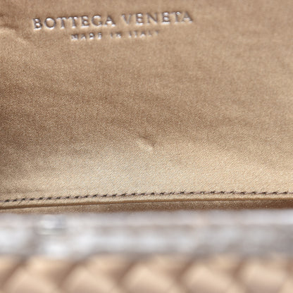 Bottega Veneta Satin Intreccio Impero Ayers Knot Clutch Camel 9 of 9