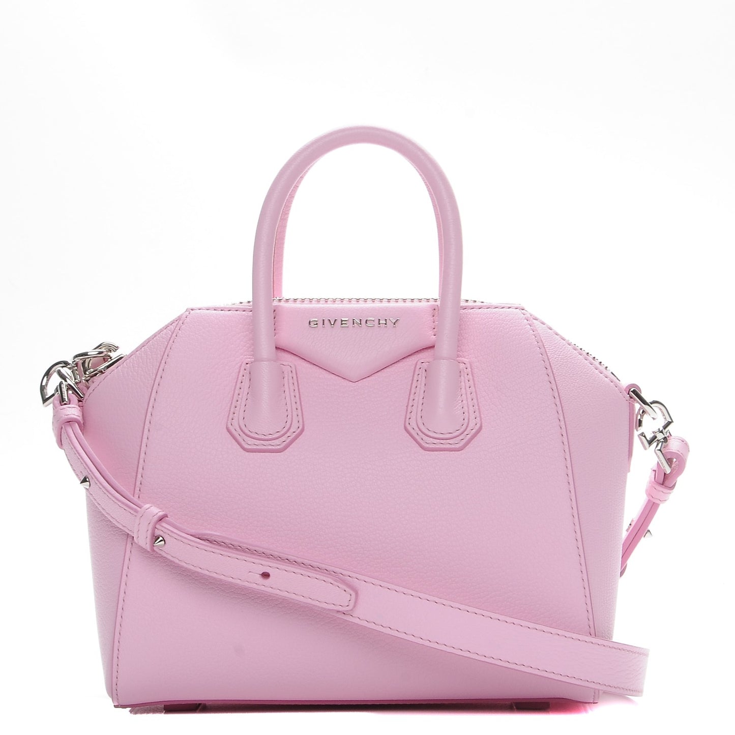 Sugar Goatskin Mini Antigona Bright Pink