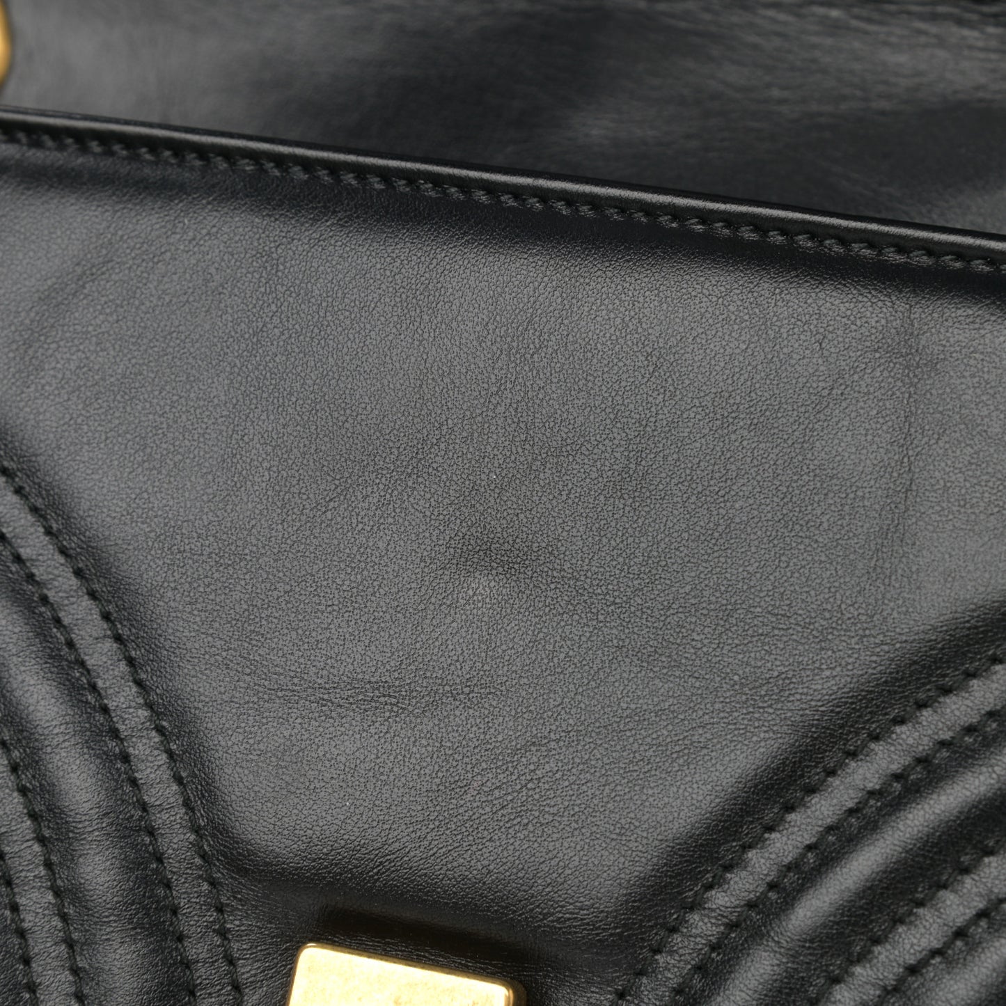 Calfskin Matelasse Small GG Marmont Shoulder Bag Black