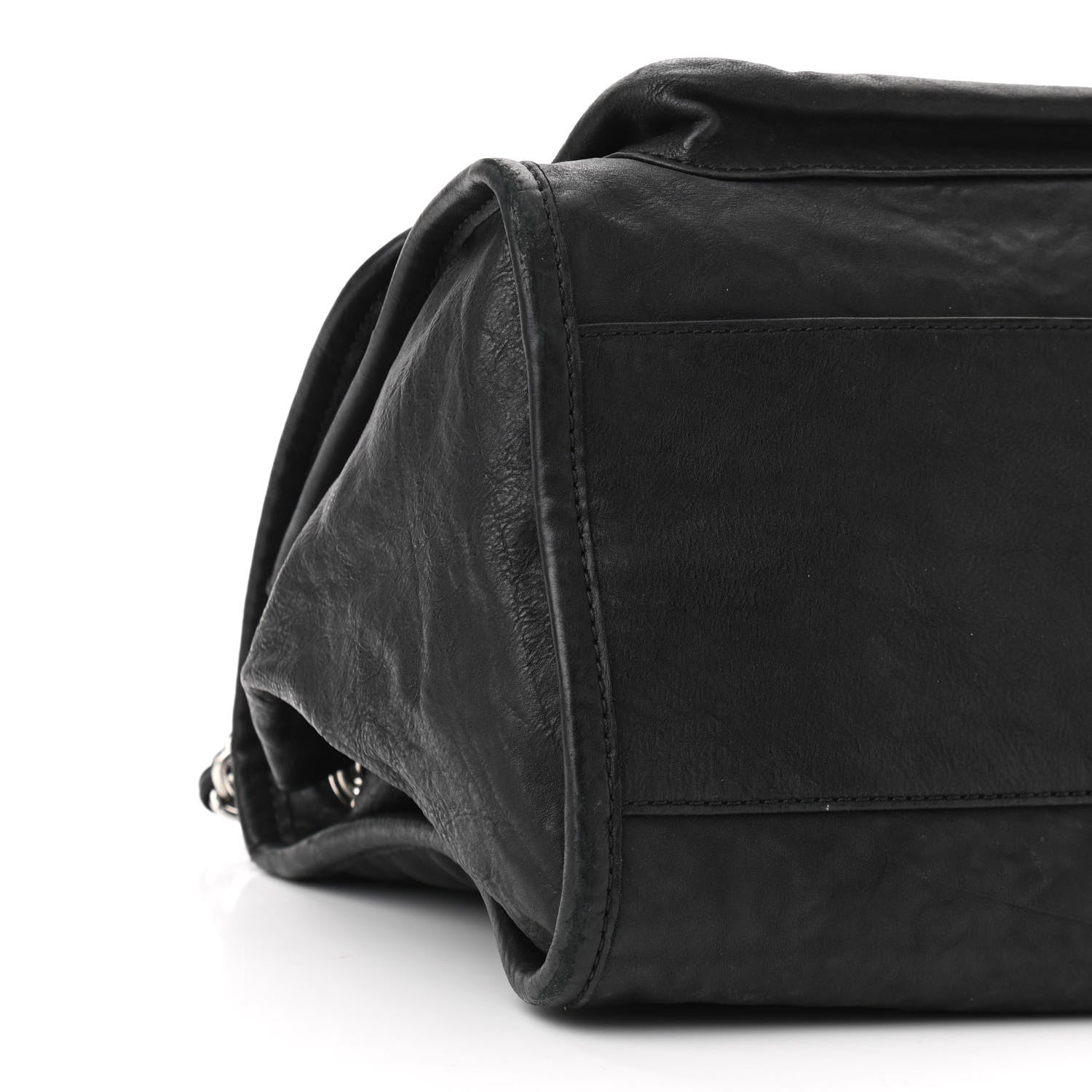 Chanel Washed Lambskin Accordion Flap Black 9 of 10