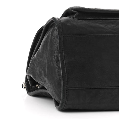 Chanel Washed Lambskin Accordion Flap Black 9 of 10