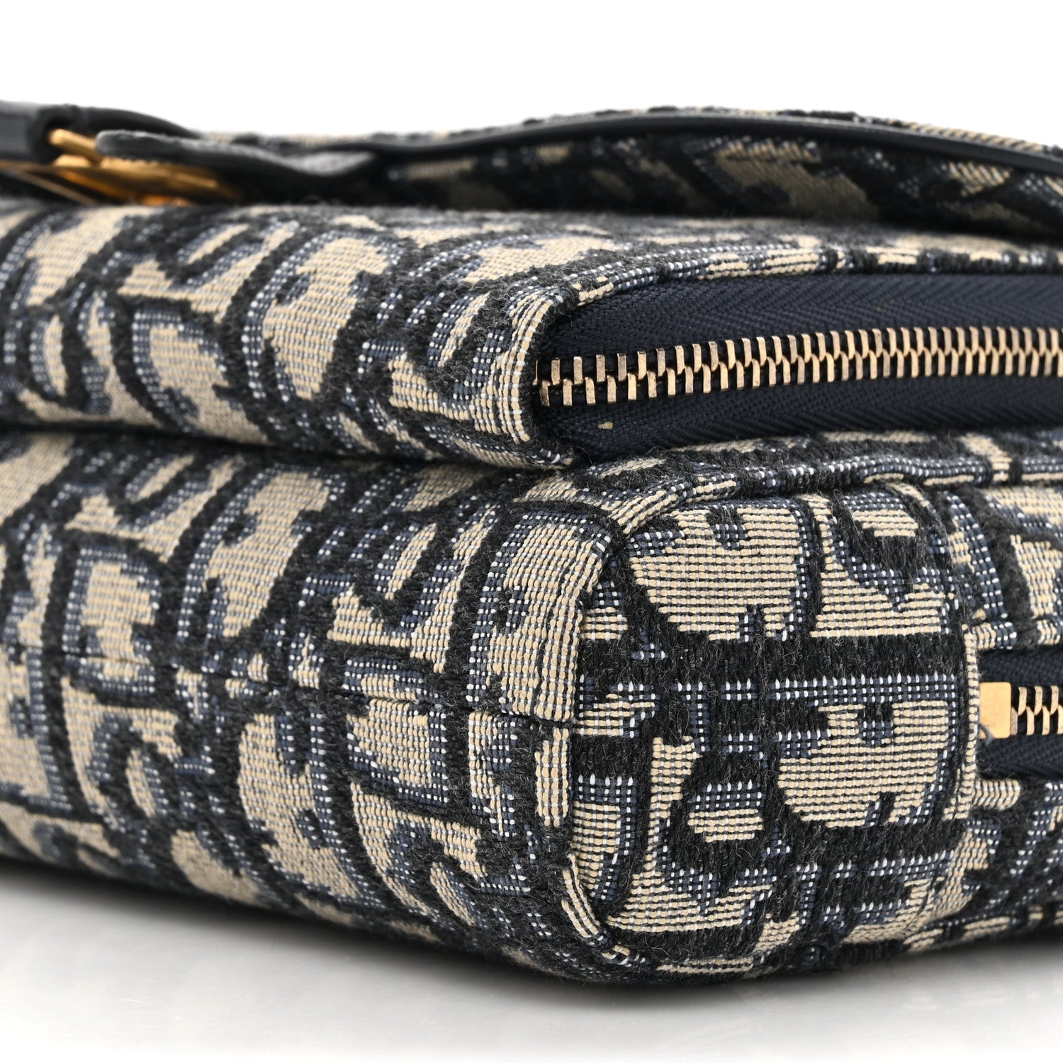 Christian Dior Oblique Double Saddle Pouch Navy Blue 10 of 11
