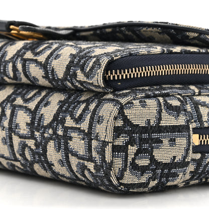 Christian Dior Oblique Double Saddle Pouch Navy Blue 10 of 11