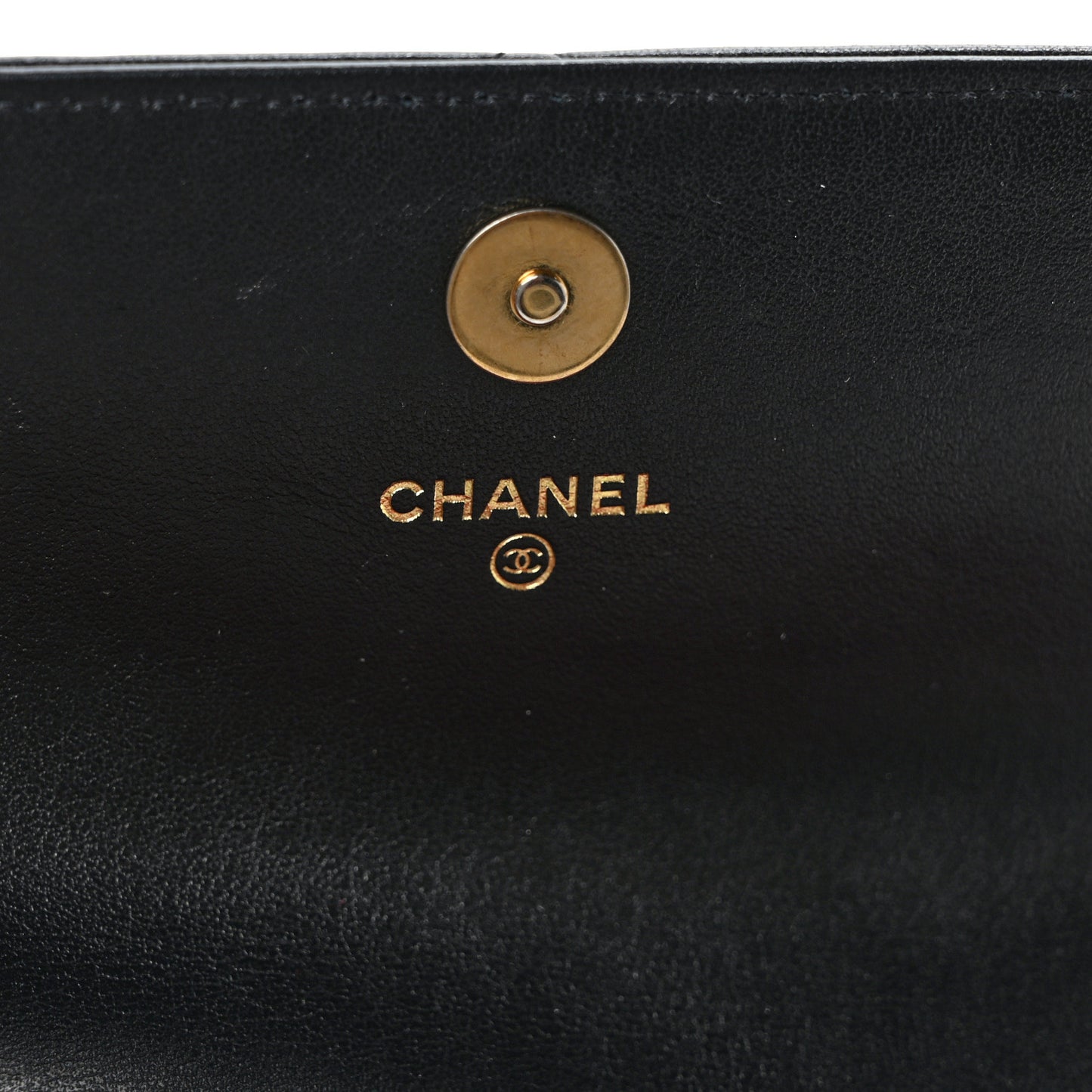 Lambskin Quilted Chanel 19 Flap Clutch Black