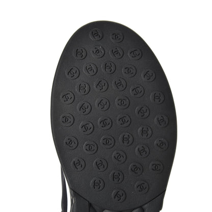 Chanel Lycra Womens CC Sneakers 36 Black 9 of 10