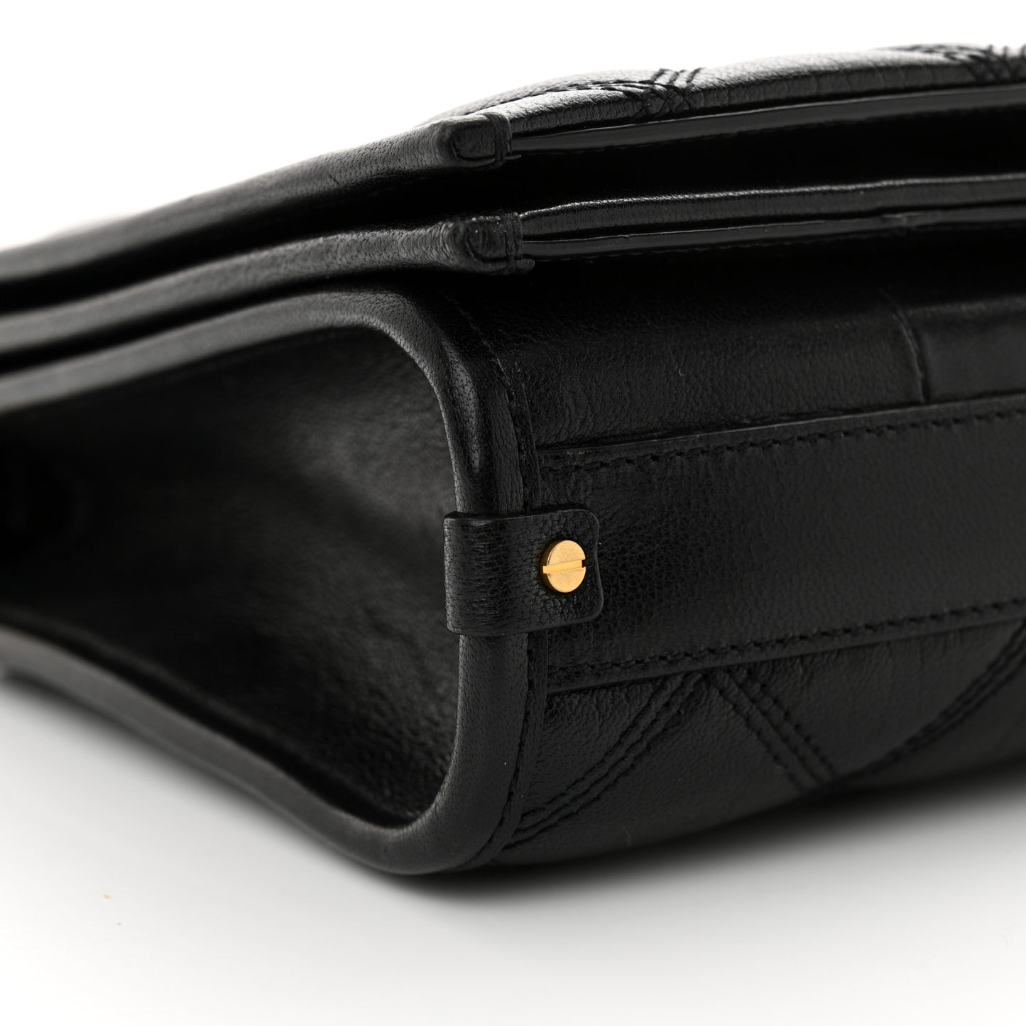 Lambskin Quilted Mini Becky Chain Bag Black