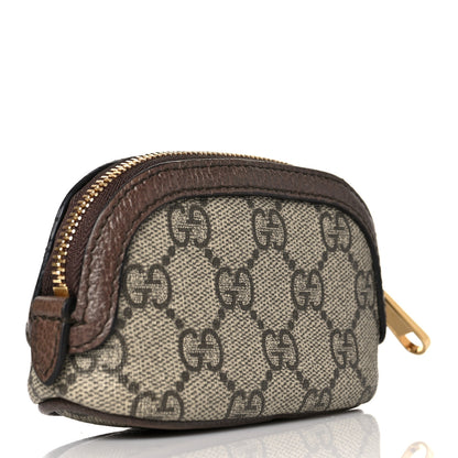 Gucci GG Supreme Monogram Web Ophidia Dome Key Pouch Beige New Acero 3 of 10