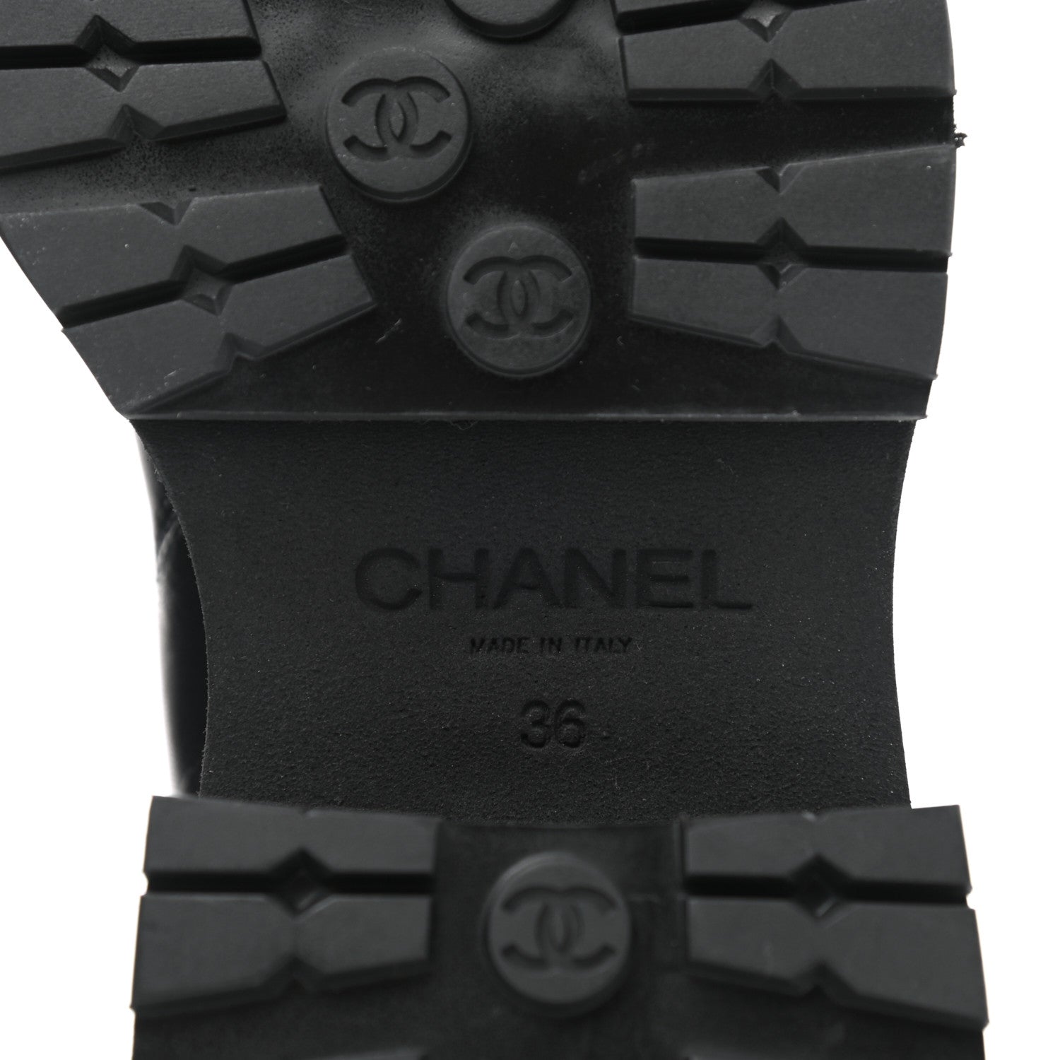 Chanel Calfskin Patent Cap Toe Ankle Boots 36 Black 6 of 8