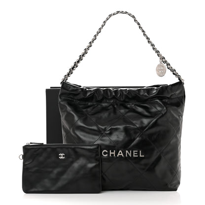 Chanel Shiny Calfskin Quilted Small Chanel 22 Black 12 of 12
