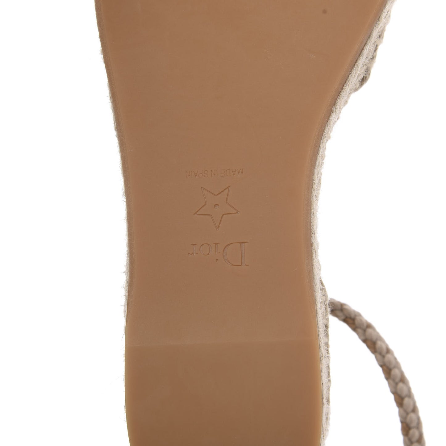 Canvas Embroidered Granville Ankle Tie Espadrille Flat Sandals 37.5 Cream