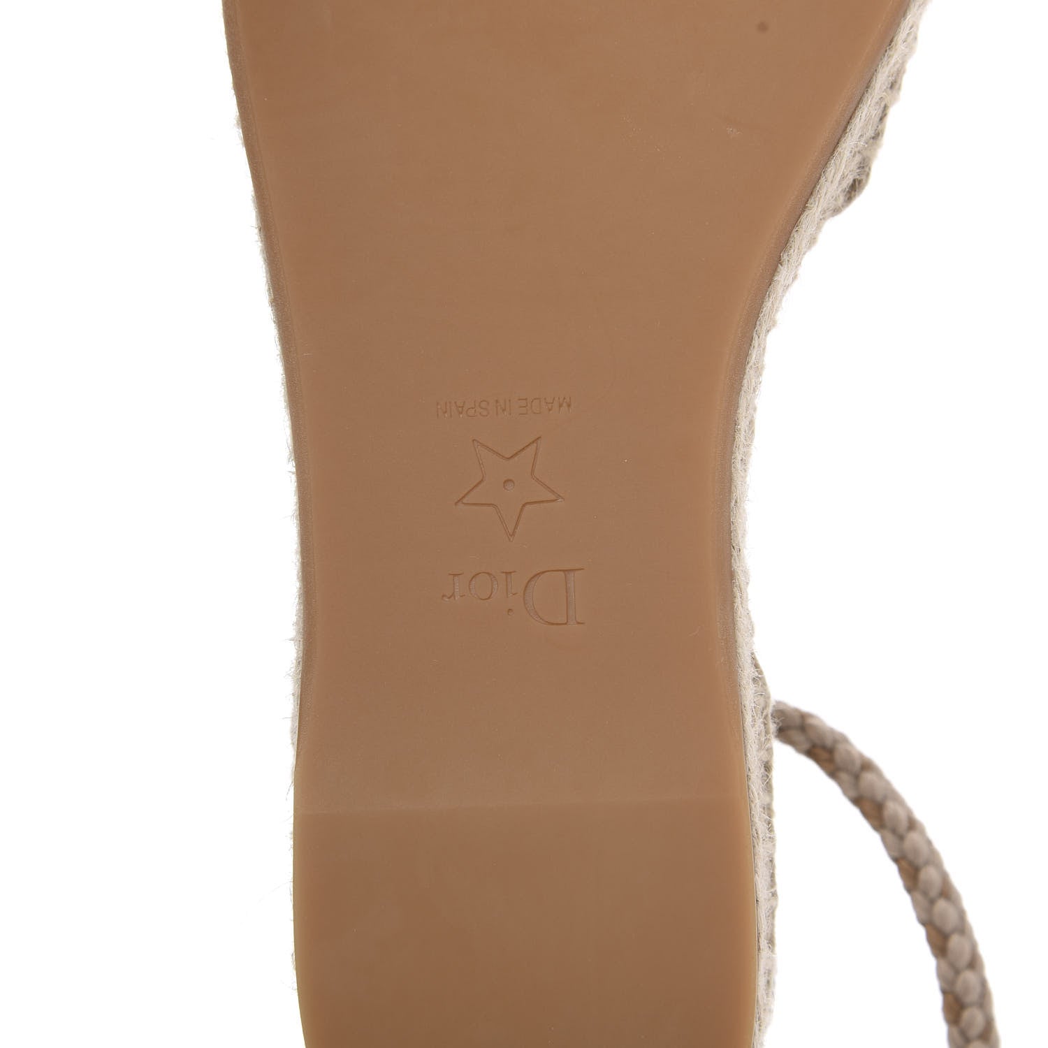 Christian Dior Canvas Embroidered Granville Ankle Tie Espadrille Flat Sandals 37.5 Cream 6 of 7