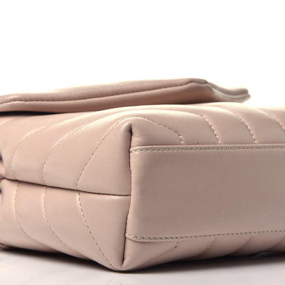 Saint Laurent Calfskin Y Quilted Monogram Toy Loulou Satchel Light Natural 8 of 9