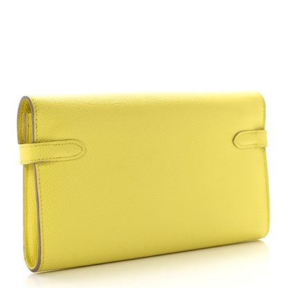 Hermes Epsom Kelly Longue Wallet Soufre 3 of 9