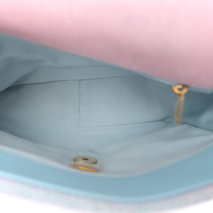 Chanel Denim Quilted Medium Chanel 19 Flap Blue Pink 5 of 10