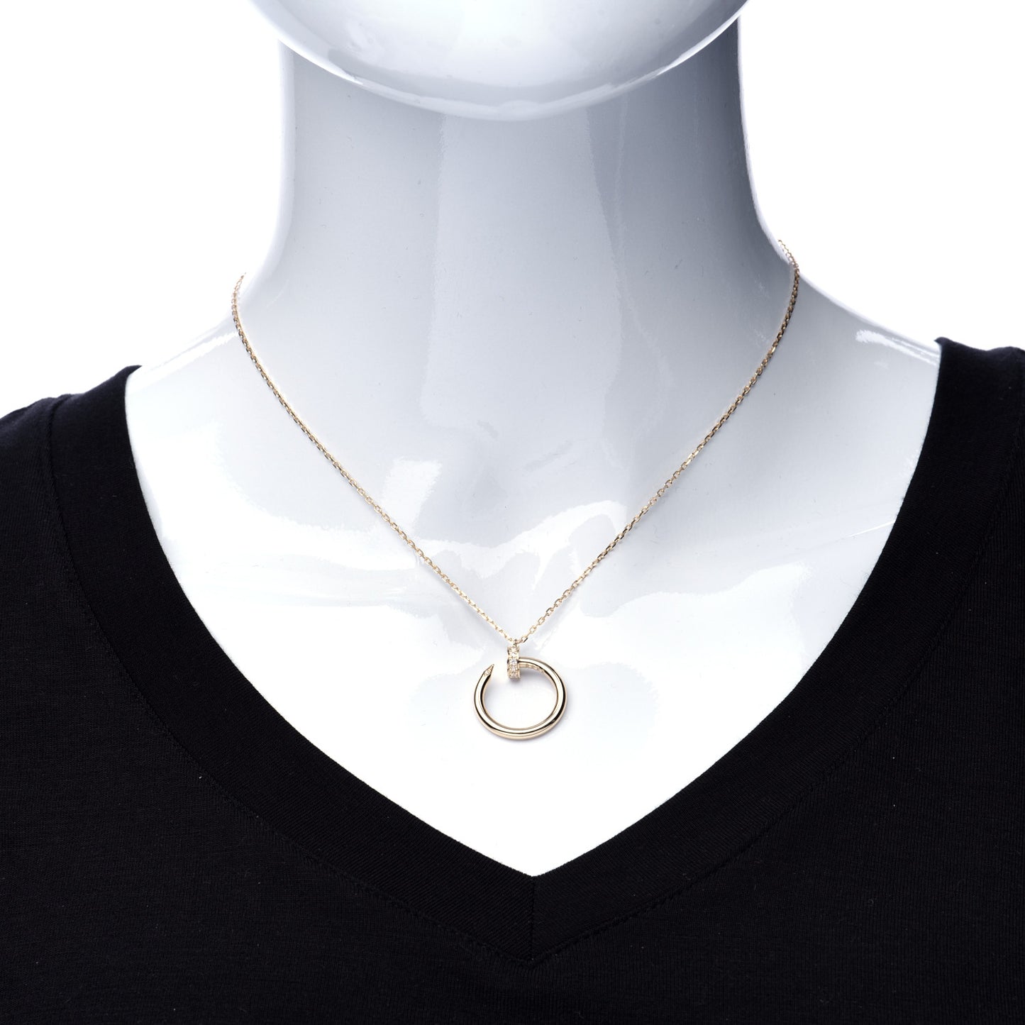18K Yellow Gold Diamond Juste Un Clou Pendant Necklace