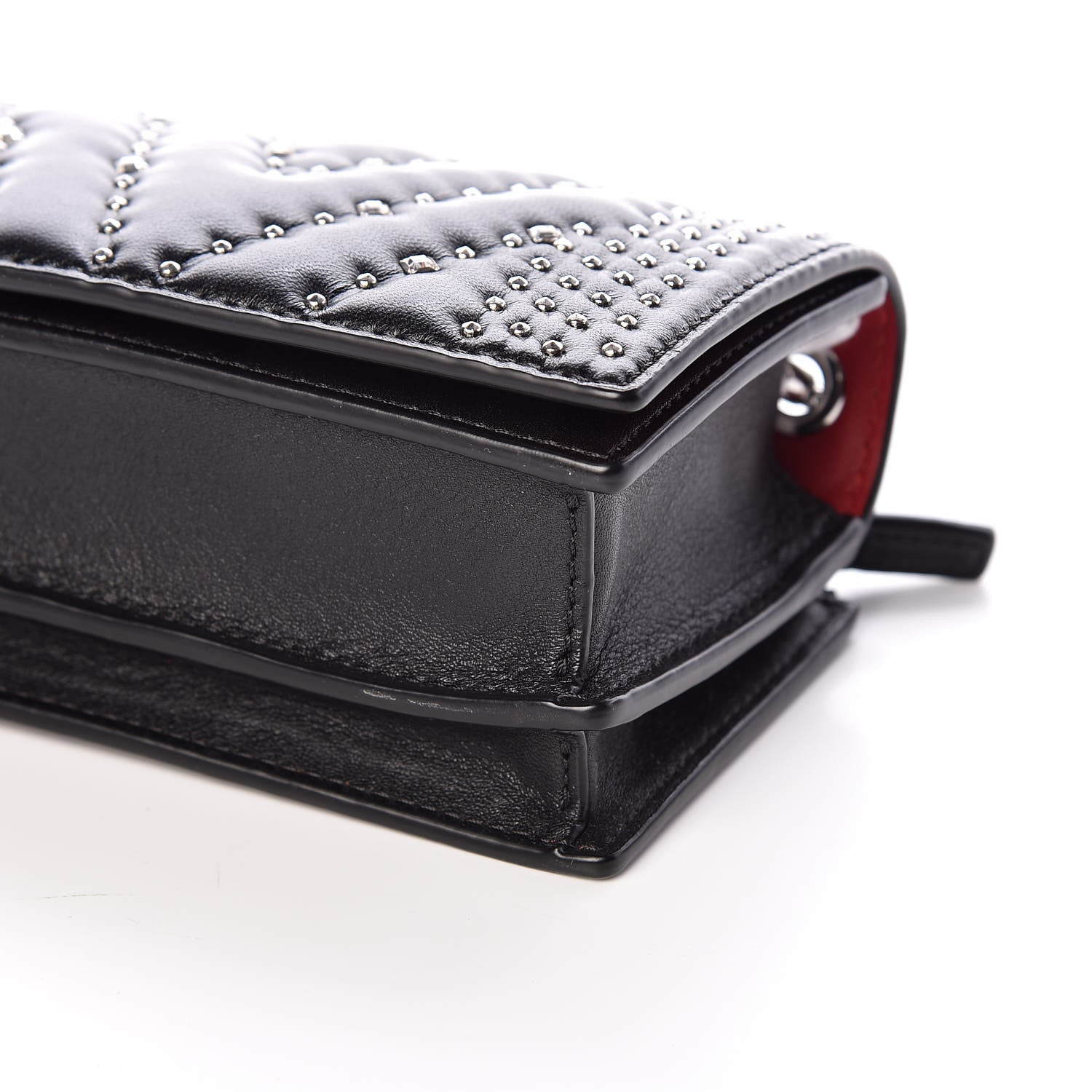 MCM Lambskin Diamond Disco Mini Flap Crossbody Bag Black 10 of 10