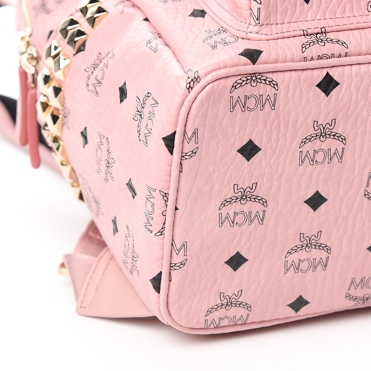 MCM Visetos Small Side Stud Stark Backpack Soft Pink 8 of 10