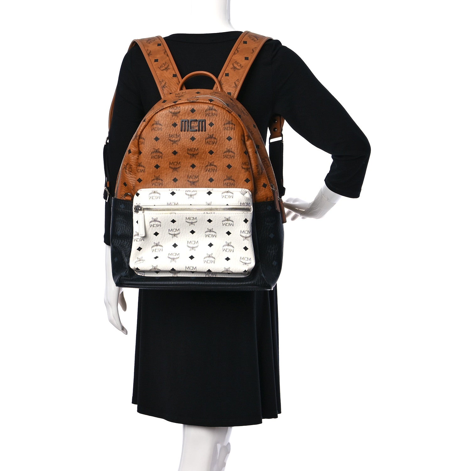 MCM Visetos Mix Mens Medium Stark Backpack Cognac 2 of 11