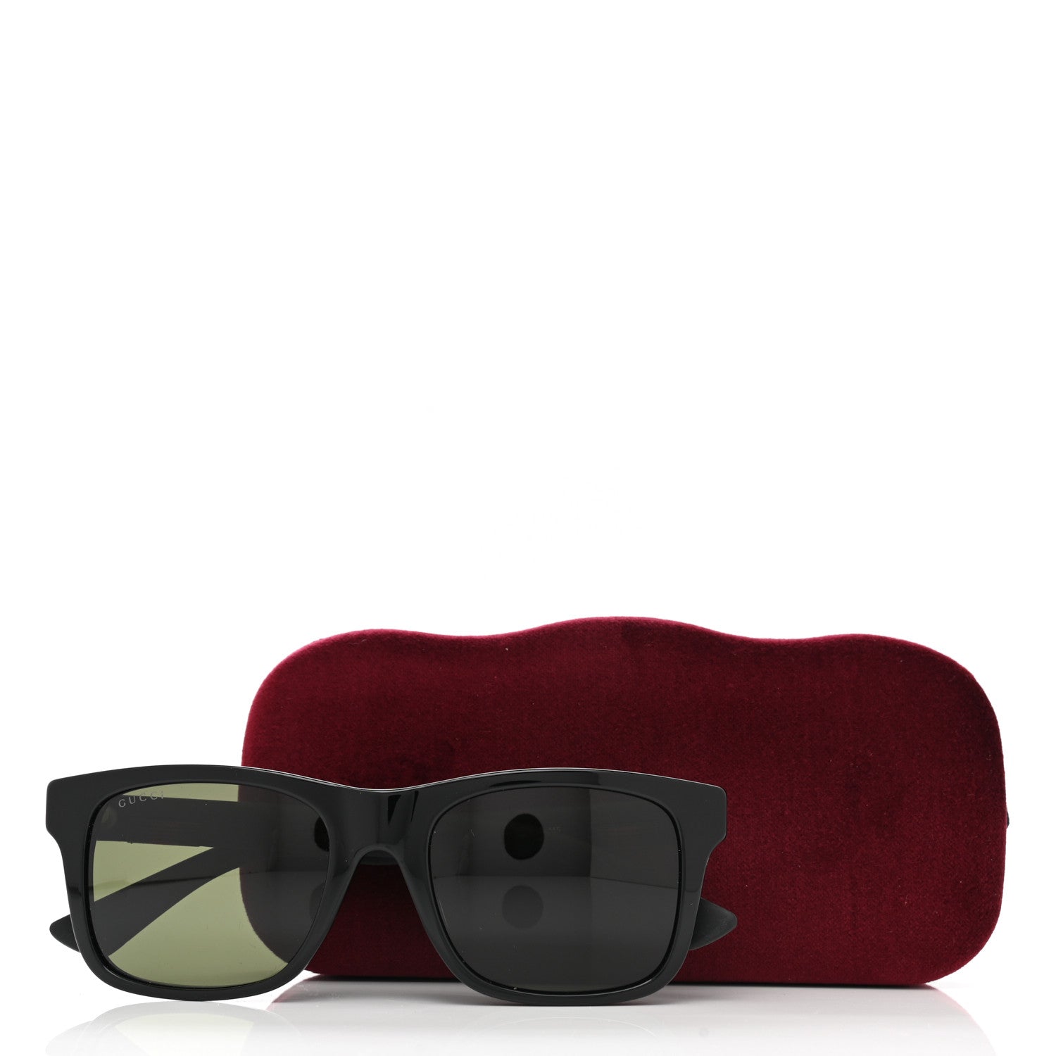 Gucci Square Frame Web Sunglasses GG0008S Black 9 of 9