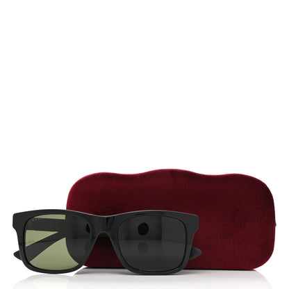 Gucci Square Frame Web Sunglasses GG0008S Black 9 of 9