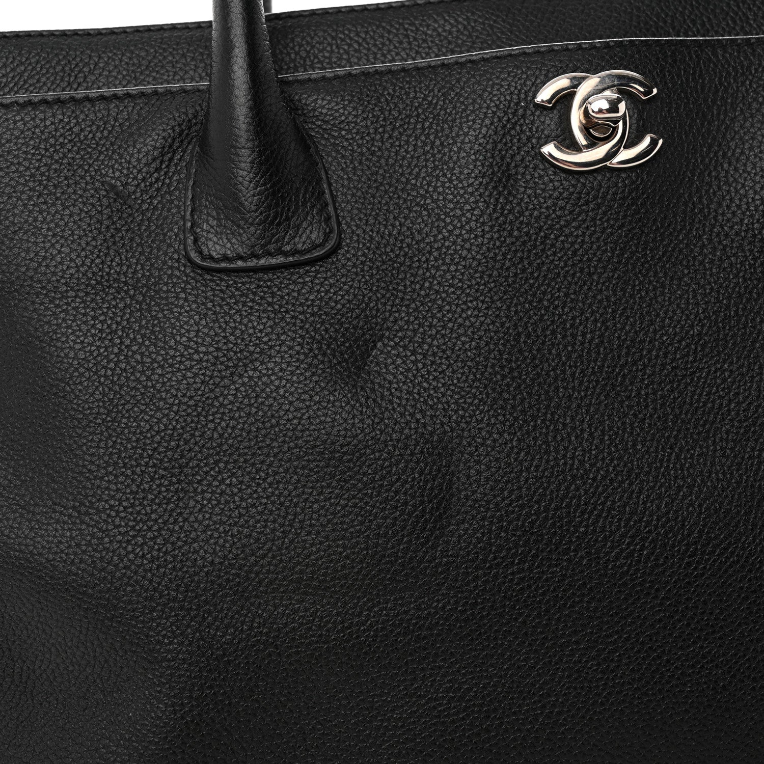 Chanel Calfskin Cerf Executive Shopper Tote Black 11 of 11