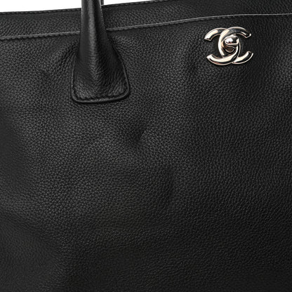 Chanel Calfskin Cerf Executive Shopper Tote Black 11 of 11